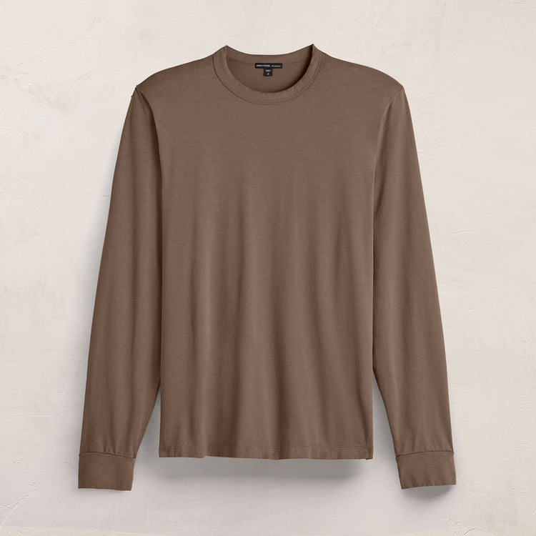 Heavy Luxe Jersey Long Sleeve in Caribou | James Perse Los Angeles