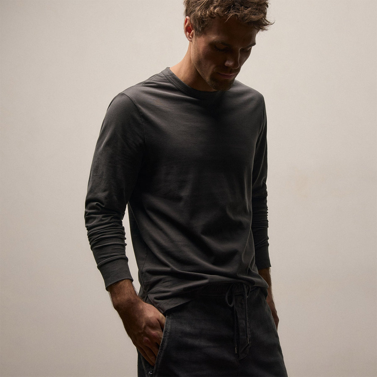 Heavy Luxe Jersey Long Sleeve in Magma | James Perse Los Angeles