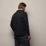 Heavy Luxe Jersey Long Sleeve Polo in Black | James Perse Los Angeles