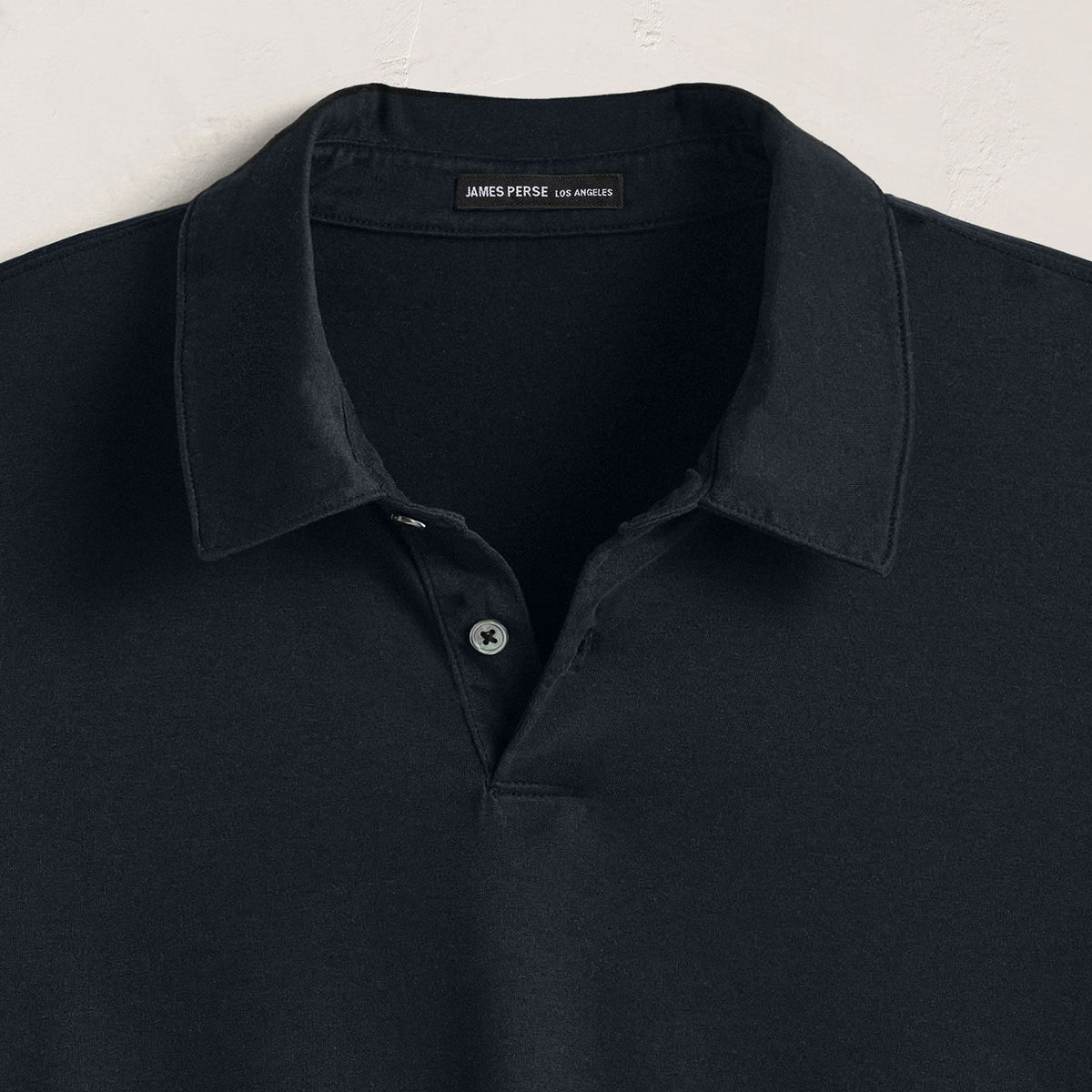 Heavy Luxe Jersey Long Sleeve Polo in French Navy | James Perse Los Angeles