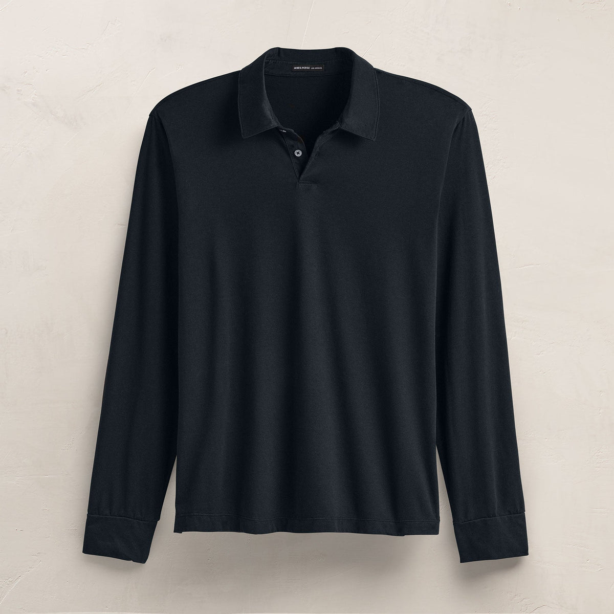 Heavy Luxe Jersey Long Sleeve Polo in French Navy | James Perse Los Angeles