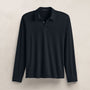 Heavy Luxe Jersey Long Sleeve Polo in French Navy | James Perse Los Angeles