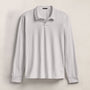 Heavy Luxe Jersey Long Sleeve Polo in Light Mist | James Perse Los Angeles
