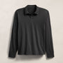 Heavy Luxe Jersey Long Sleeve Polo in Magma | James Perse Los Angeles