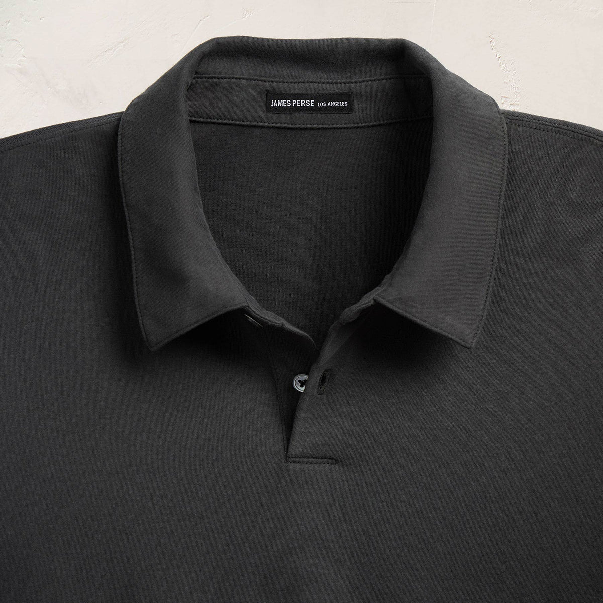 Heavy Luxe Jersey Long Sleeve Polo in Magma | James Perse Los Angeles