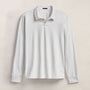 Heavy Luxe Jersey Long Sleeve Polo in White | James Perse Los Angeles