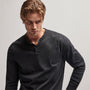 Heavy Luxe Jersey Henley in Black | James Perse Los Angeles