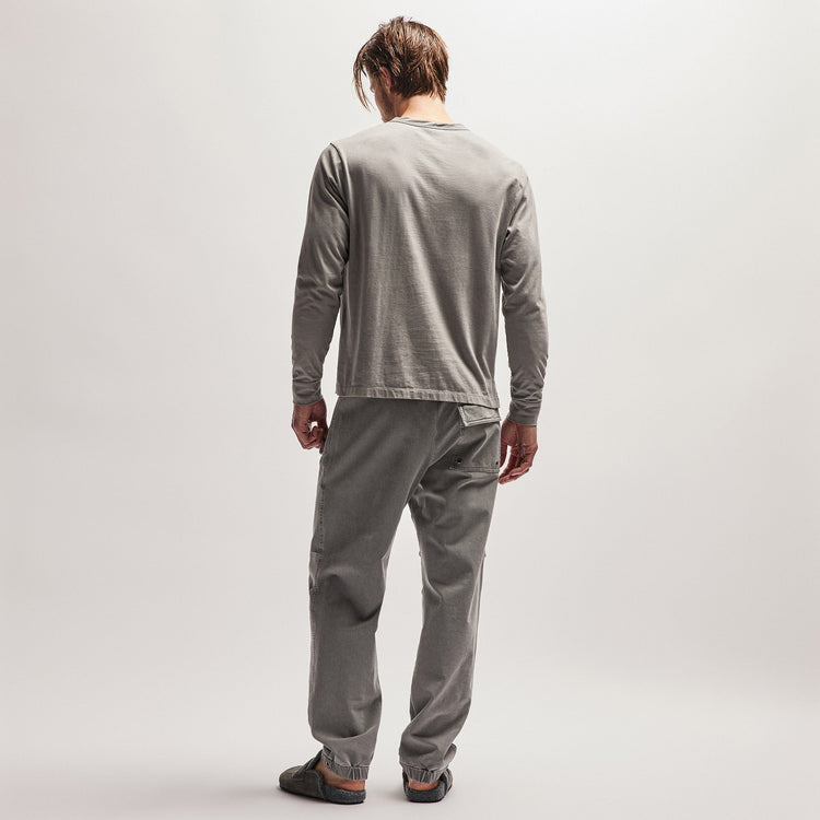 Heavy Luxe Jersey Henley in Silver Grey | James Perse Los Angeles