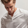 Heavy Luxe Jersey Henley in White | James Perse Los Angeles