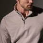 Luxury Organic Jersey Half Zip in Concrete | James Perse Los Angeles