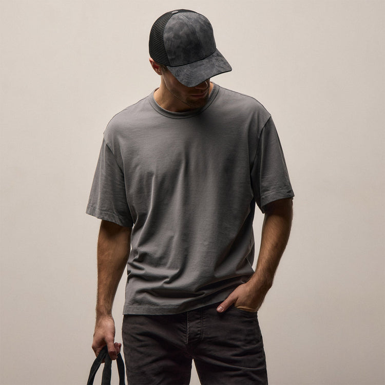 Heavy Luxe Jersey Oversized Crew in Cavalry | James Perse Los Angeles