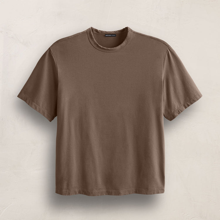 Heavy Luxe Jersey Oversized Crew in Caribou | James Perse Los Angeles
