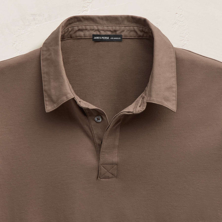 Heavy Luxe Rugby Polo in Caribou | James Perse Los Angeles