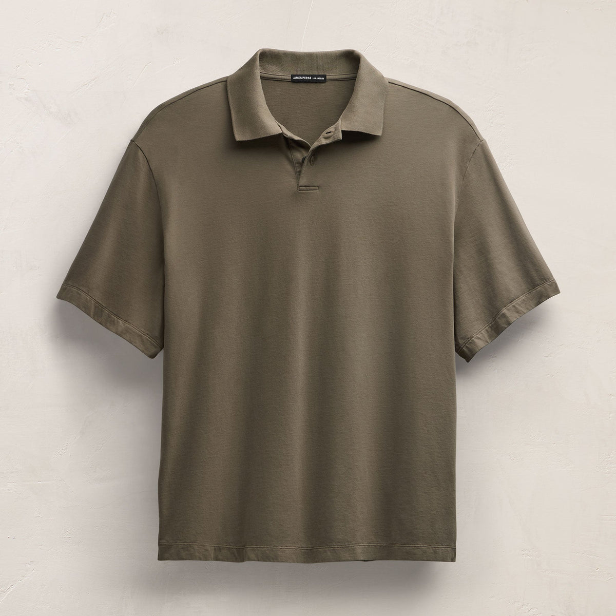 Heavy Luxe Jersey Oversized Polo in Light Olive | James Perse Los Angeles