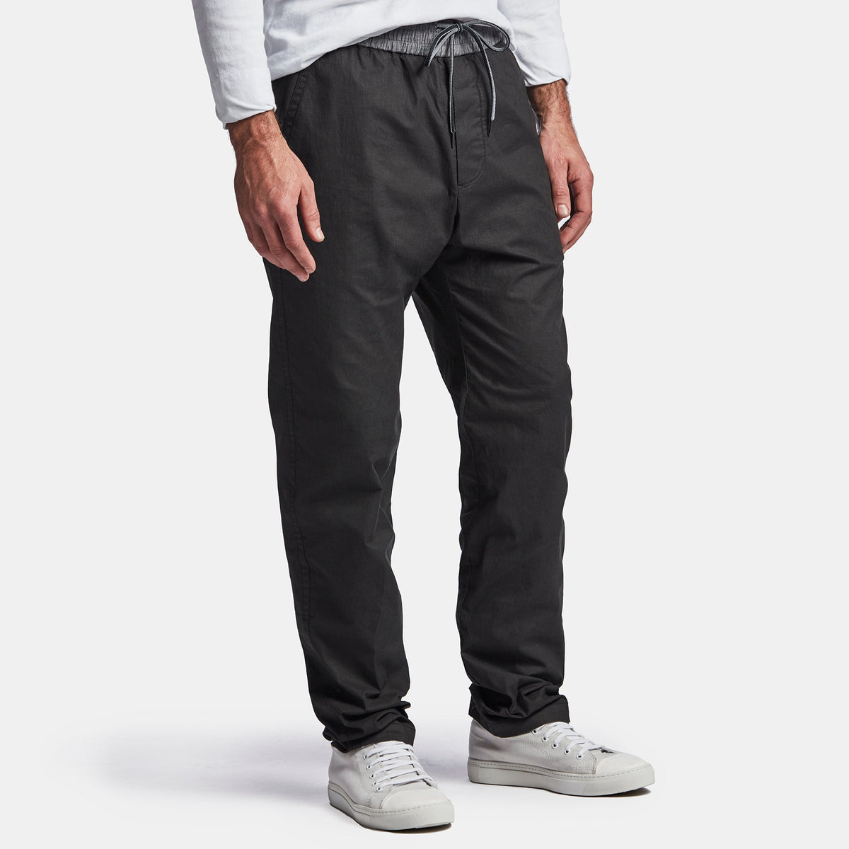 Lightweight Printed Flannel Pant In Black | James Perse Los Angeles