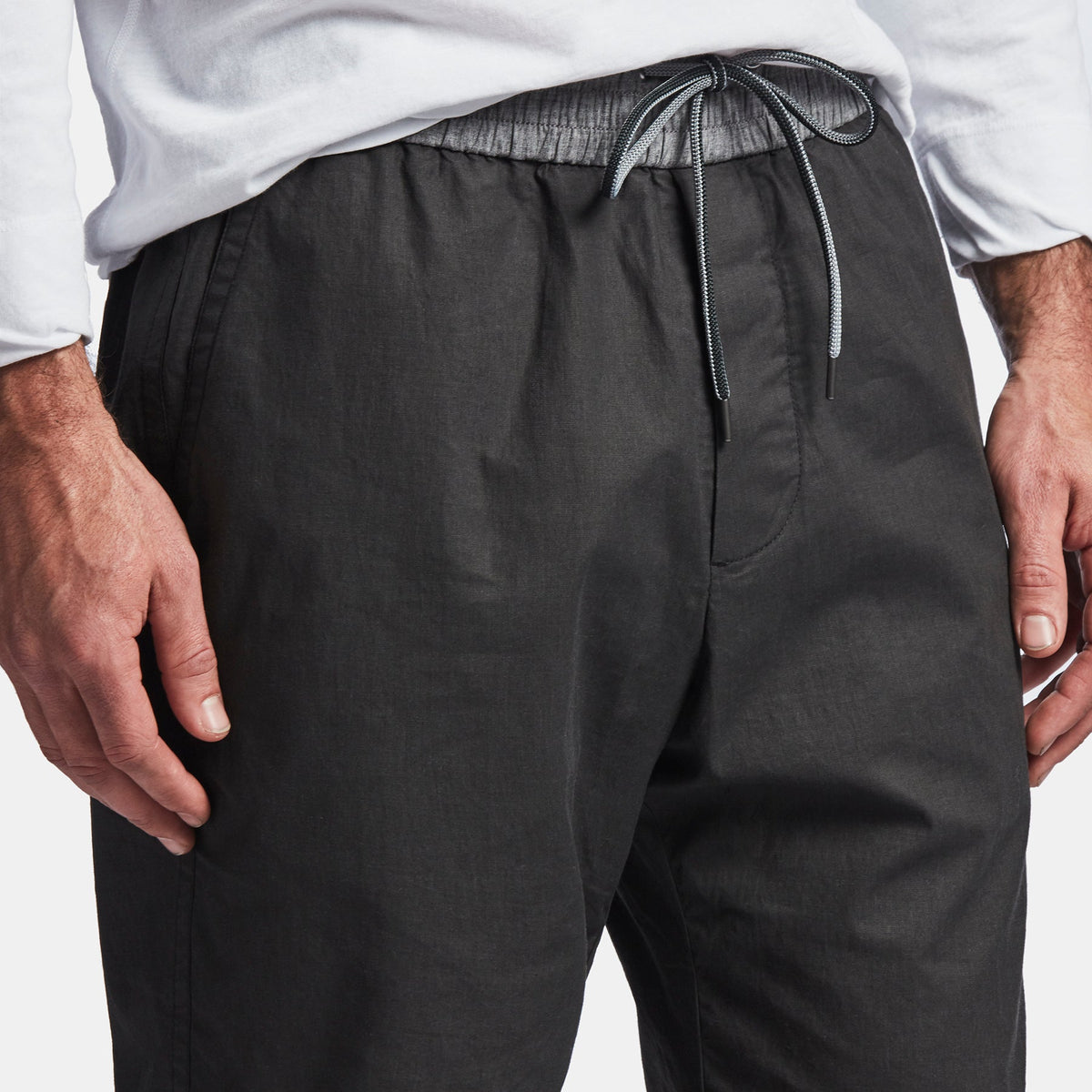 Lightweight Printed Flannel Pant In Black | James Perse Los Angeles