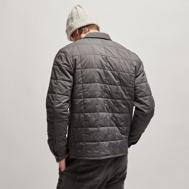 Quilted Shirt Jacket in Carbon | James Perse Los Angeles