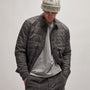 Quilted Shirt Jacket in Carbon | James Perse Los Angeles