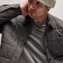 Quilted Shirt Jacket in Carbon | James Perse Los Angeles