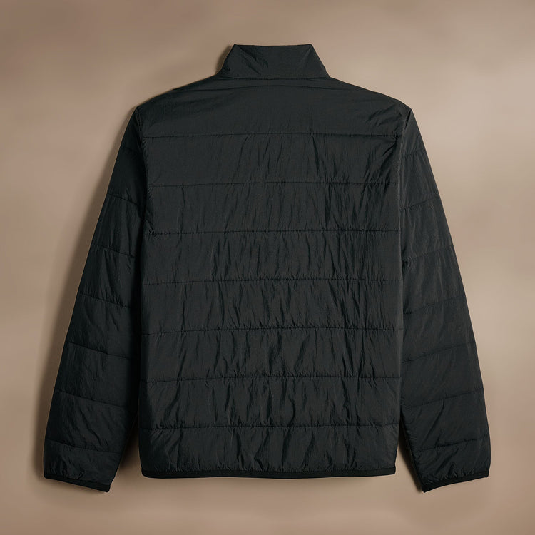 Contrast Zip Insulated Jacket  in Black/Black/Blue | James Perse Los Angeles