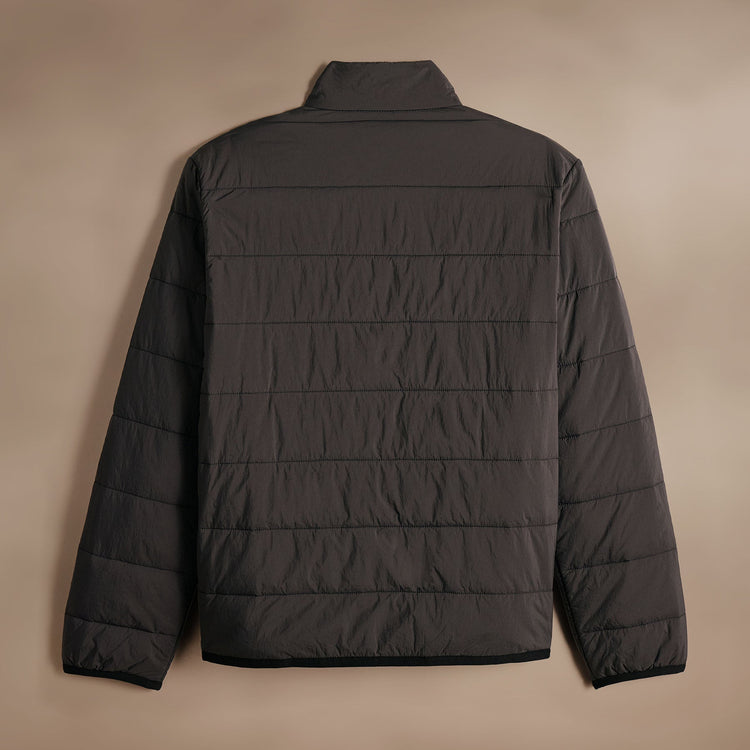 Contrast Zip Insulated Jacket  in Carbon/Black/Yellow | James Perse Los Angeles