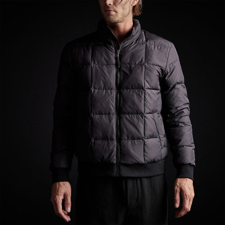 Lightweight Down Filled Jacket in Black | James Perse Los Angeles