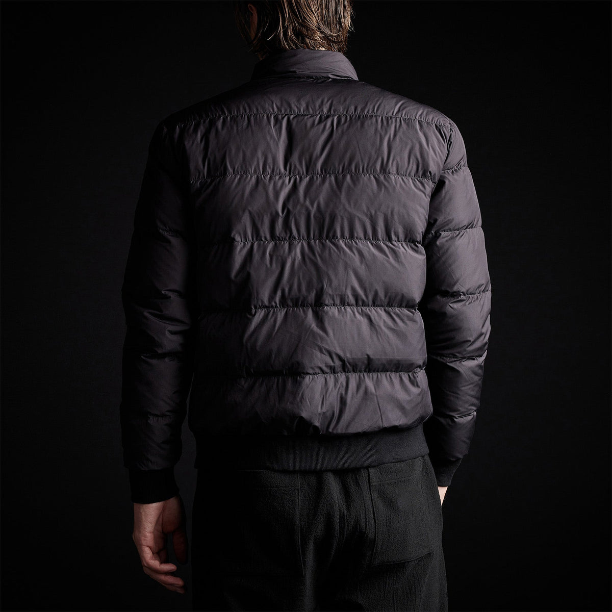 Lightweight Down Filled Jacket in Black | James Perse Los Angeles