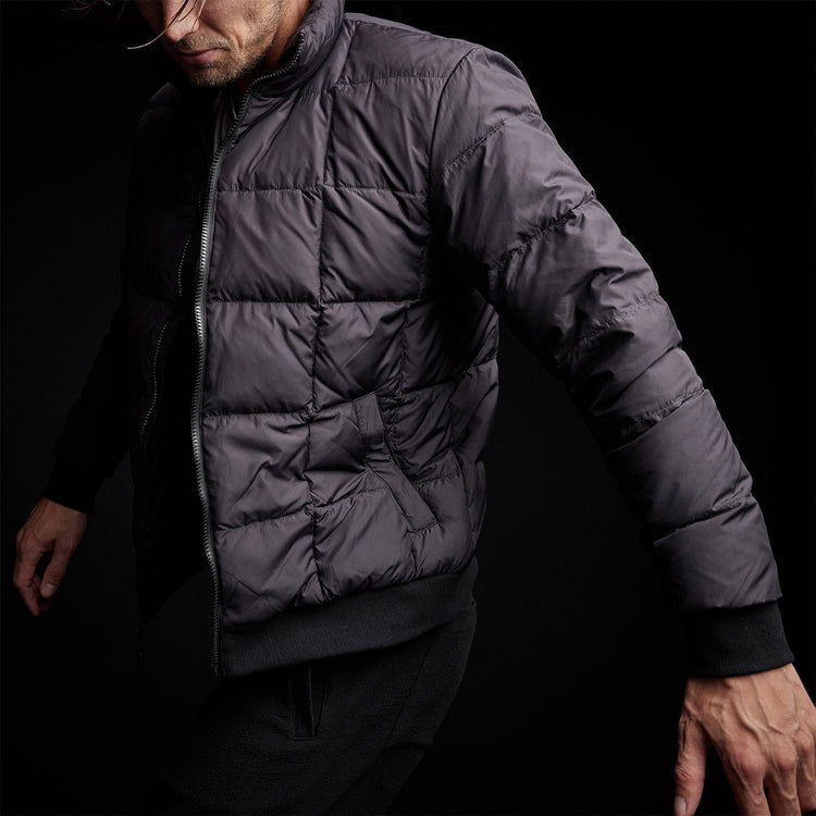 Lightweight Down Filled Jacket in Black | James Perse Los Angeles