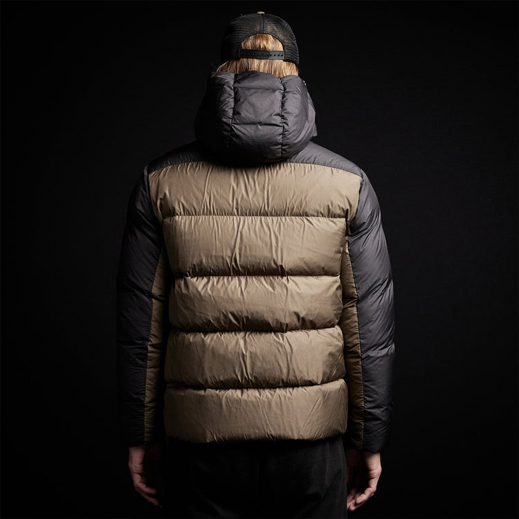 Two Tone Down Parka in Black/Platoon | James Perse Los Angeles