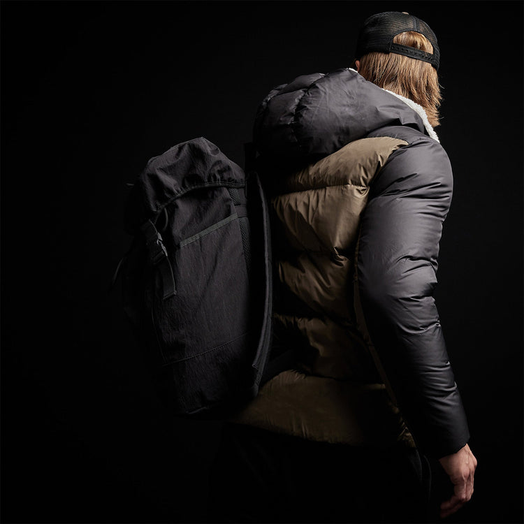 Two Tone Down Parka in Black/Platoon | James Perse Los Angeles