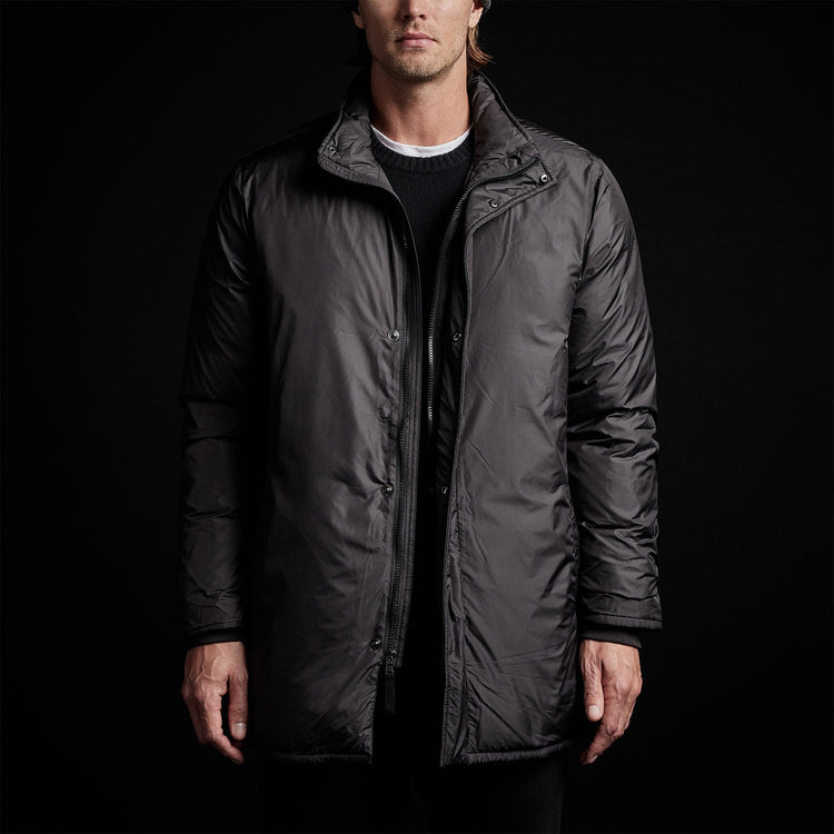 Down Filled Trench in Black | James Perse Los Angeles