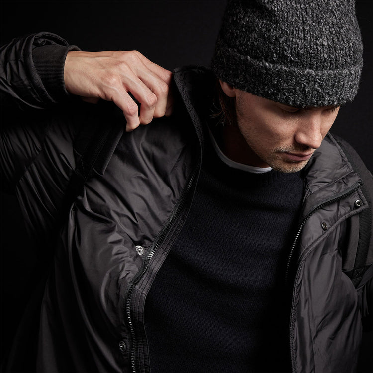 Down Filled Trench in Black | James Perse Los Angeles