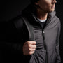 Insulated Zip Front Hoody in Black | James Perse Los Angeles
