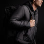 Insulated Zip Front Hoody in Black | James Perse Los Angeles