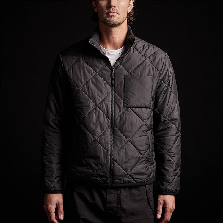 Lightweight Insulted Jacket in Black | James Perse Los Angeles 