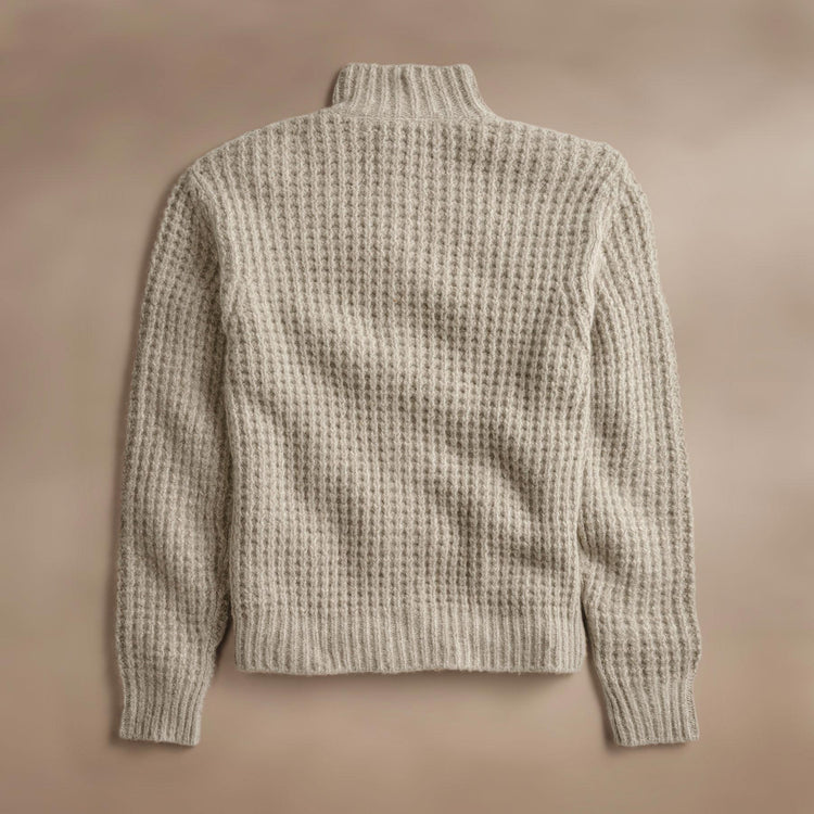 Cashmere Knit Waffle Cardigan  in Hazel | James Perse Los Angeles