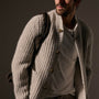 Cashmere Knit Waffle Cardigan in Hazel | James Perse Los Angeles