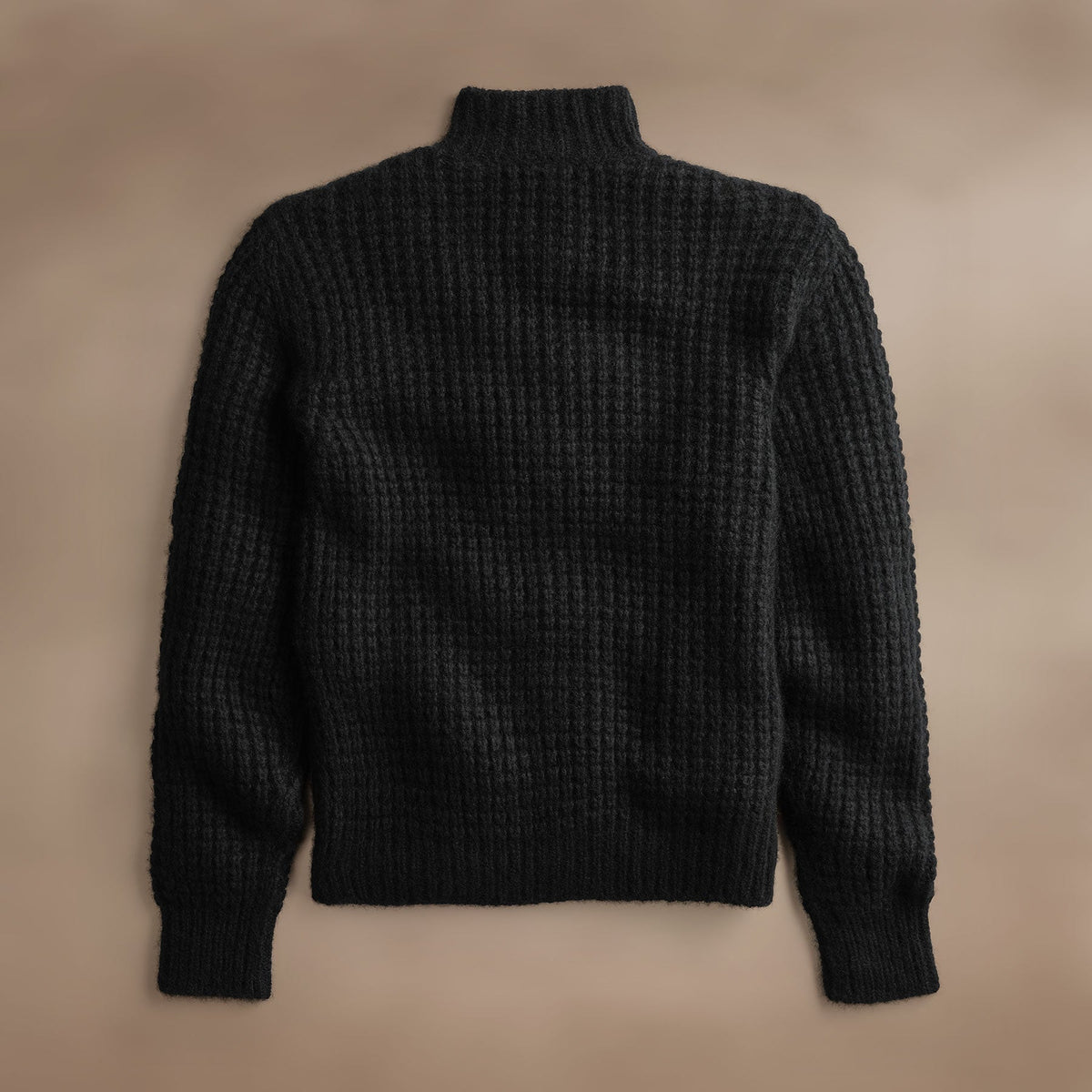 Cashmere Knit Waffle Cardigan  in True Black | James Perse Los Angeles