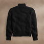 Cashmere Knit Waffle Cardigan  in True Black | James Perse Los Angeles