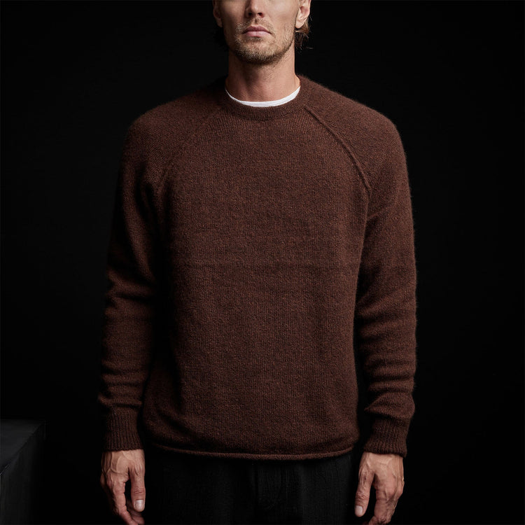 Mid Gauge Cashmere Sweatshirt in Americano | James Perse Los Angeles