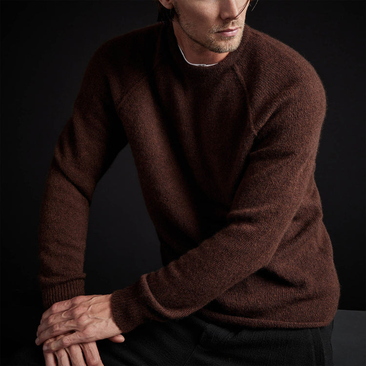 Mid Gauge Cashmere Sweatshirt in Americano | James Perse Los Angeles