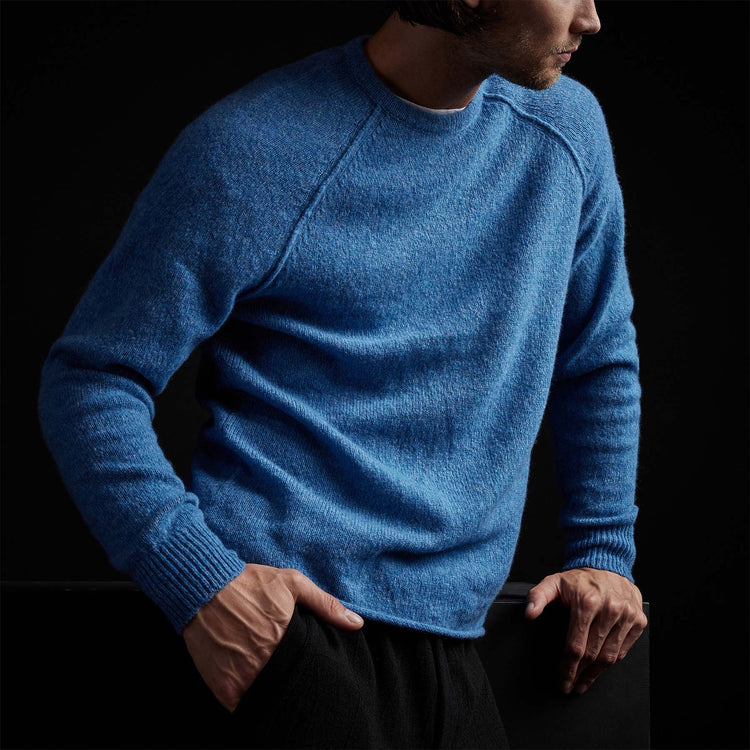 Mid Gauge Cashmere Sweatshirt in Blue Raspberry | James Perse Los Angeles