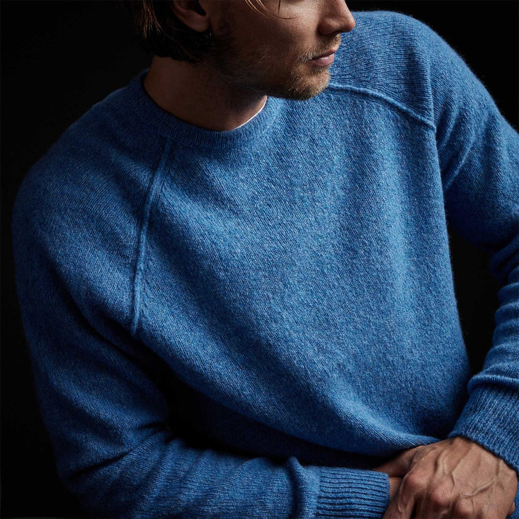 Mid Gauge Cashmere Sweatshirt in Blue Raspberry | James Perse Los Angeles