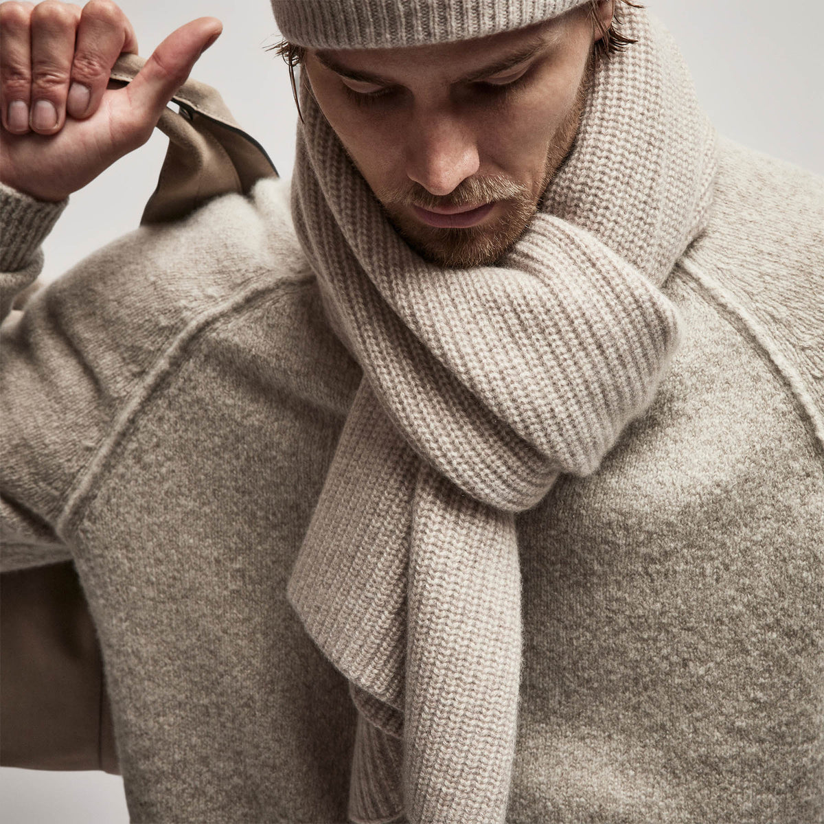Mid Gauge Crew Sweater in Hazel | James Perse Los Angeles