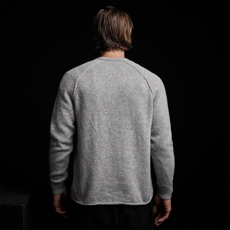 Mid Gauge Cashmere Sweatshirt in Heather Grey | James Perse Los Angeles