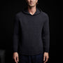 Cashmere Cardigan Stitch Hoody in Black | James Perse Los Angeles
