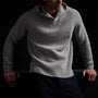 Cashmere Cardigan Stitch Hoody in Heather Grey | James Perse Los Angeles