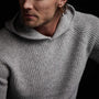 Cashmere Cardigan Stitch Hoody in Heather Grey | James Perse Los Angeles