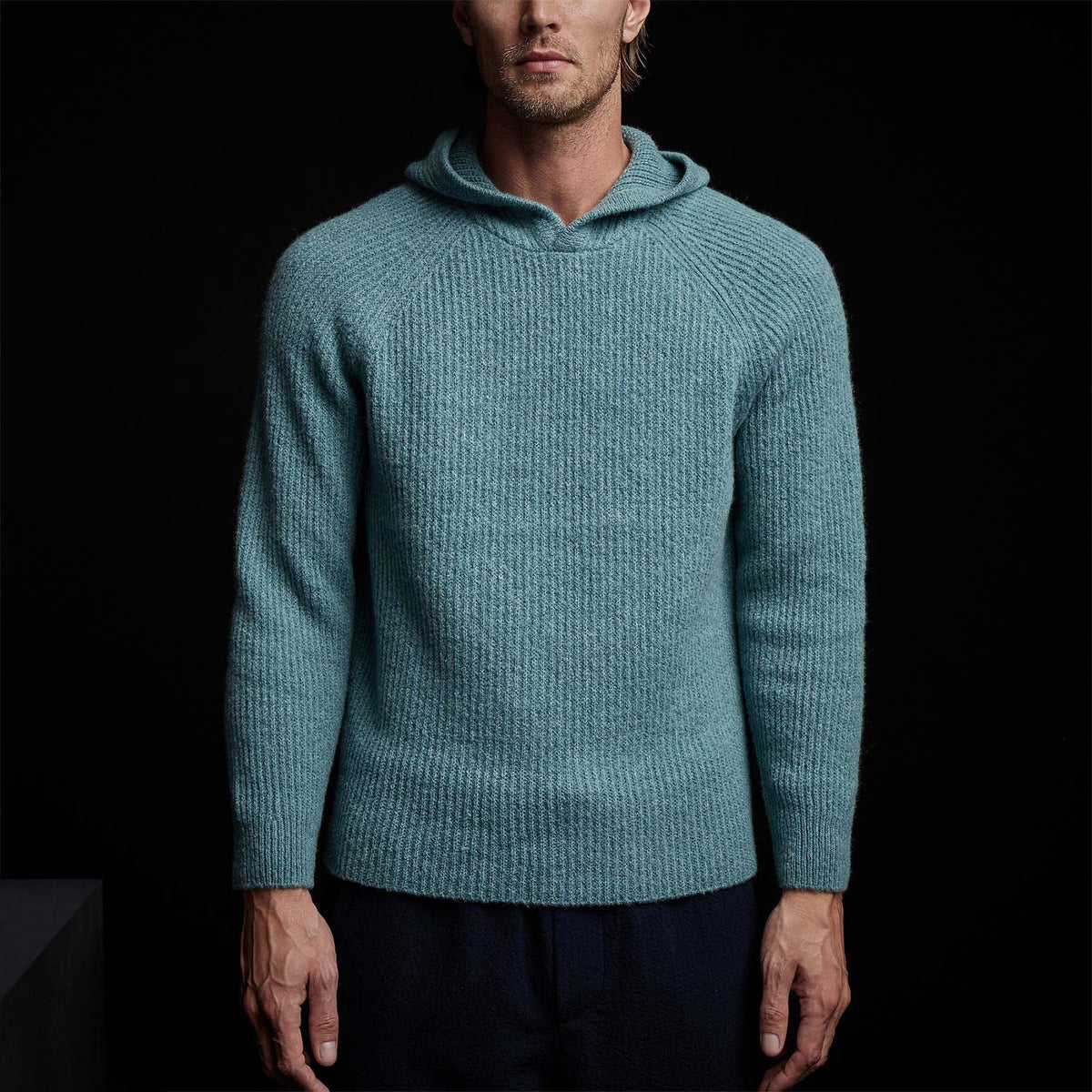 Cashmere Cardigan Stitch Hoody in Tropical | James Perse Los Angeles