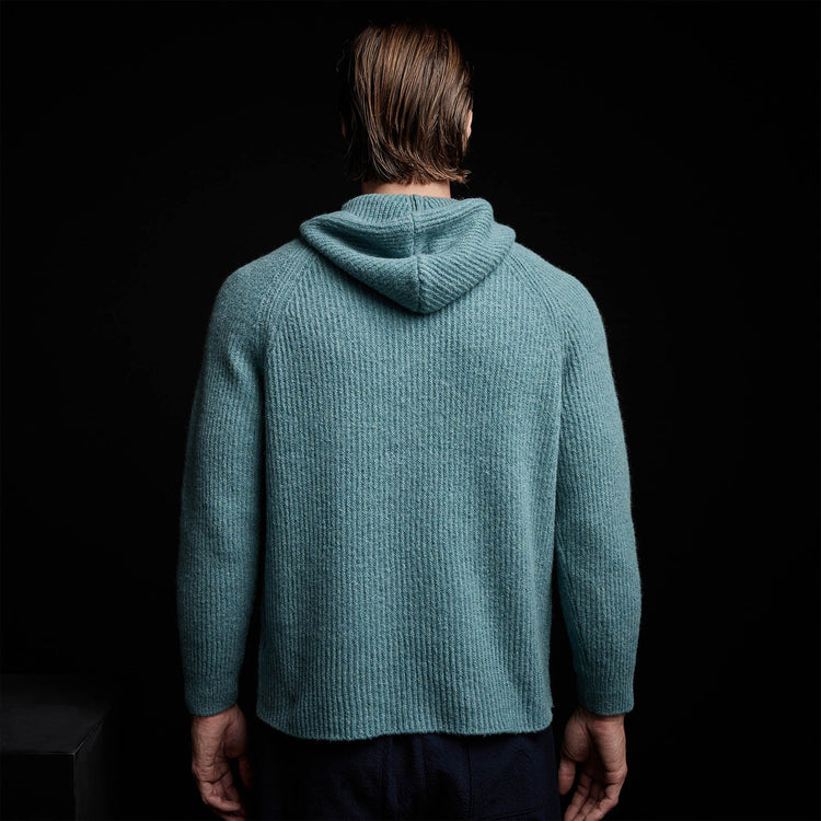 Cashmere Cardigan Stitch Hoody in Tropical | James Perse Los Angeles